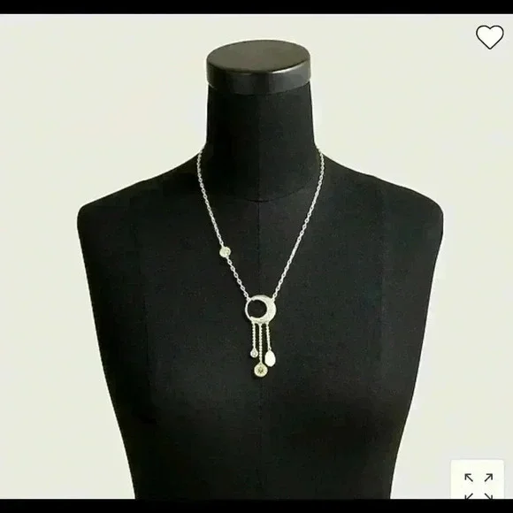 J Crew long charm necklace Crystal - Picture 2 of 7